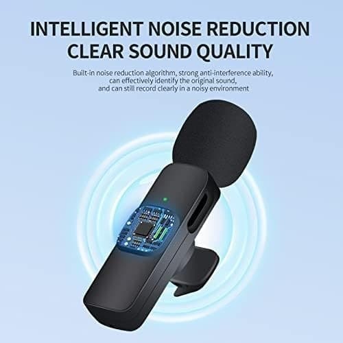 Microfono Lavalier professionale wireless K9 per iPhone iPad Microfono di regist - 2