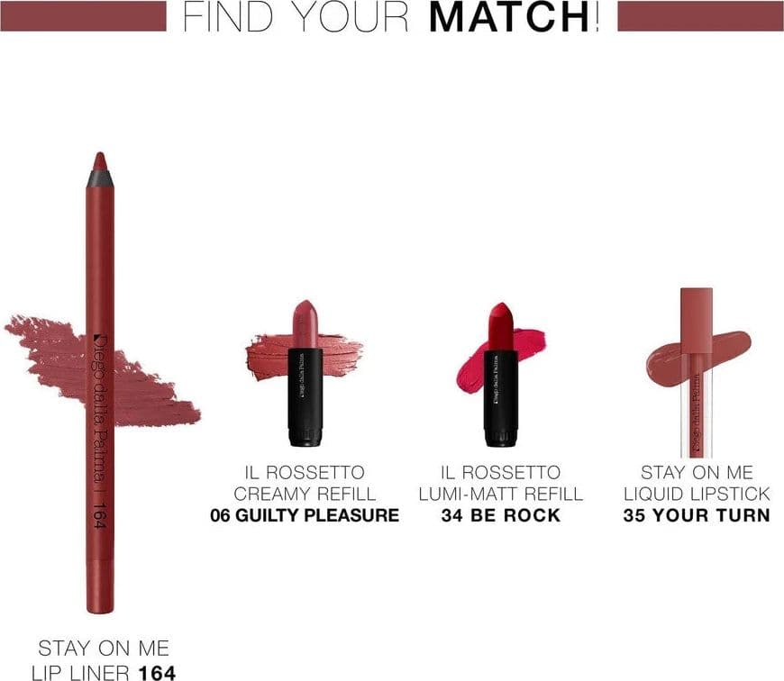 DIEGO DALLA PALMA STAY ON ME LIP LINER MATITA LABBRA A LUNGA DURATA N. 164 - 3