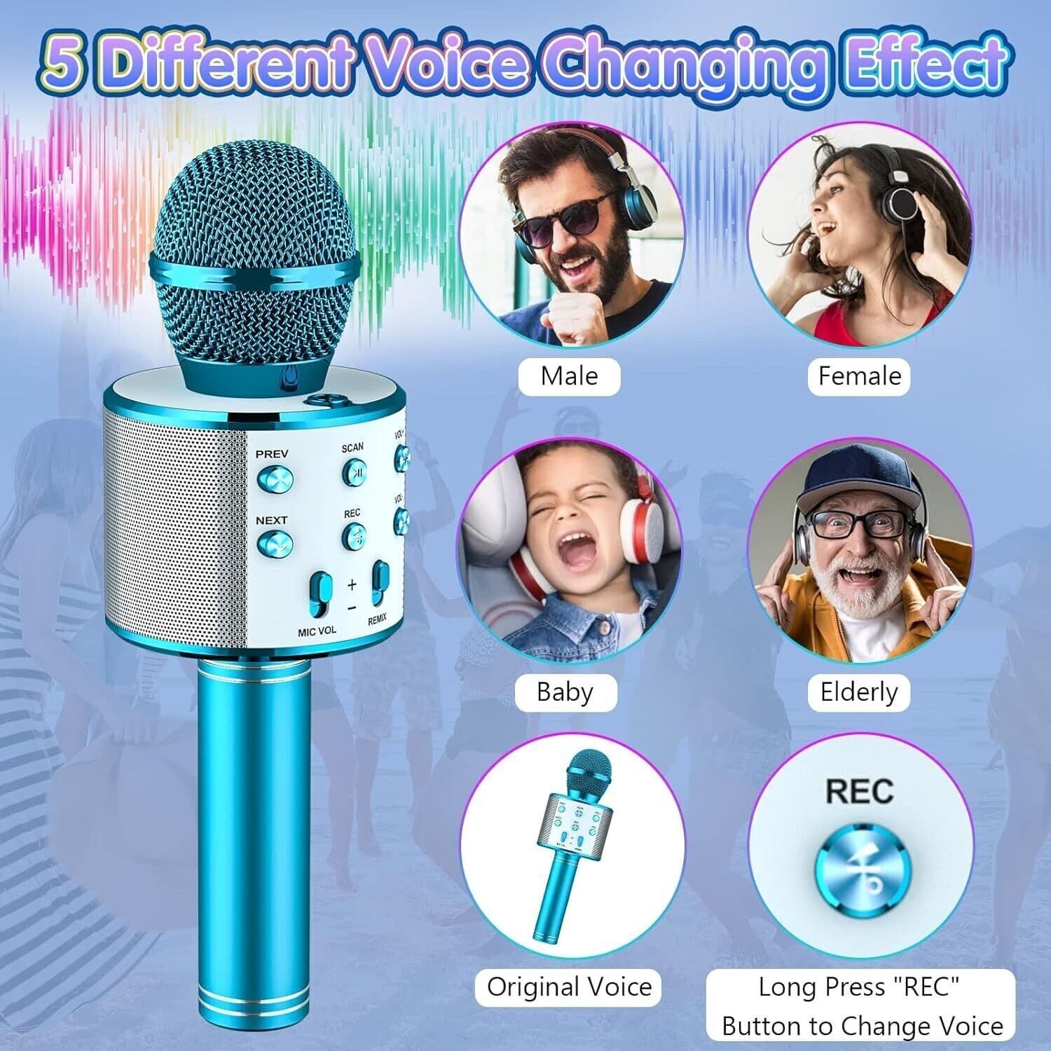 WS-858L Mini Karaoke KTV Microfono Portatile Bluetooth Senza Fili Microfono - 2