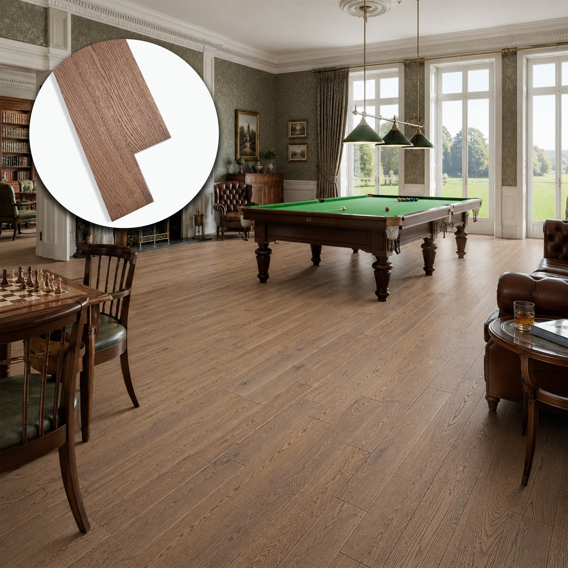 Parquet Prefinito in Rovere Garbelotto Effetto Cuoio Anticato Spazzolato Verniciato Senza Bisello 14x90x900/1000 mm – Lotto 15 mq - 3
