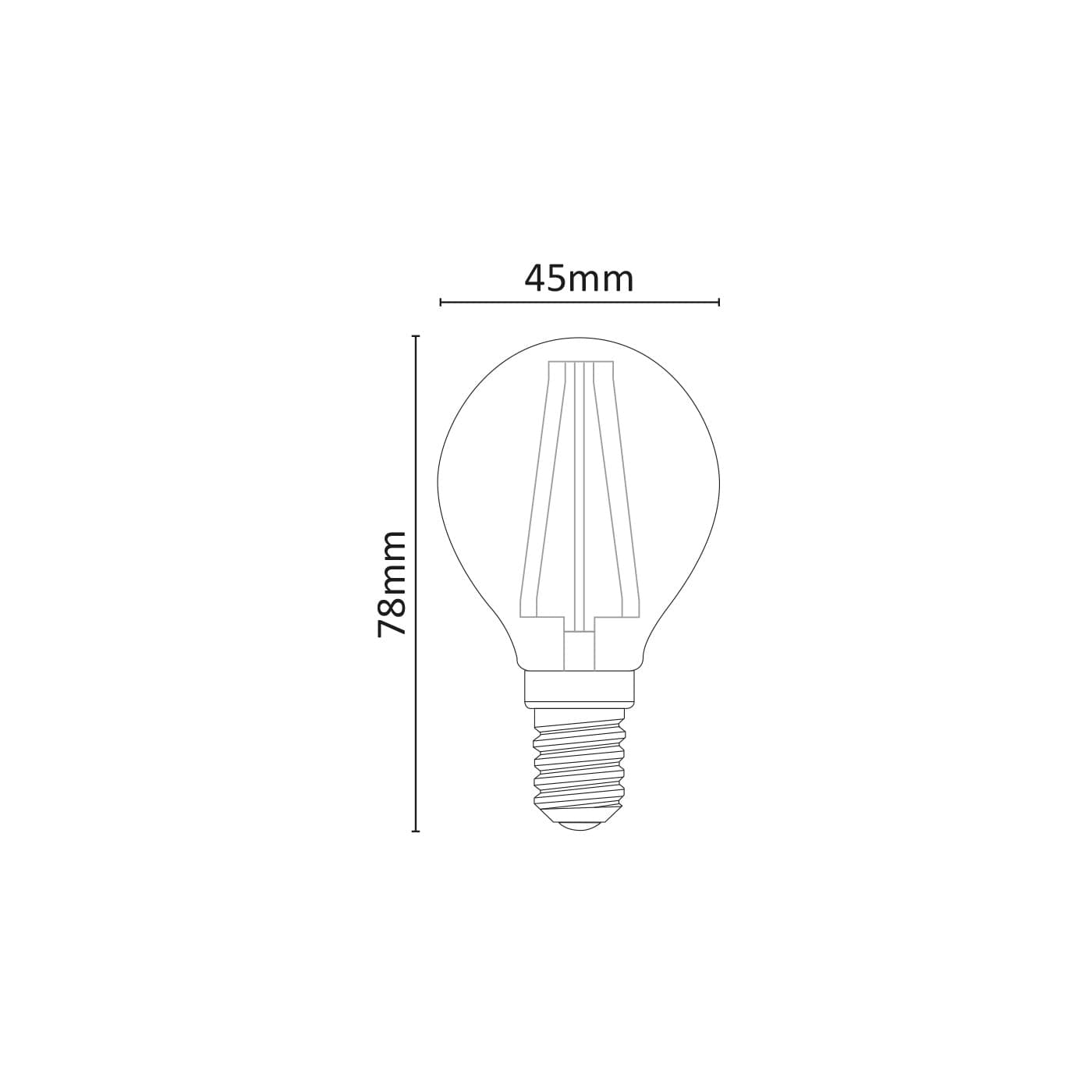 Alca Power G45 6W 220V 810LM 3000K E14 lampada classica a led vetro trasparente - 2