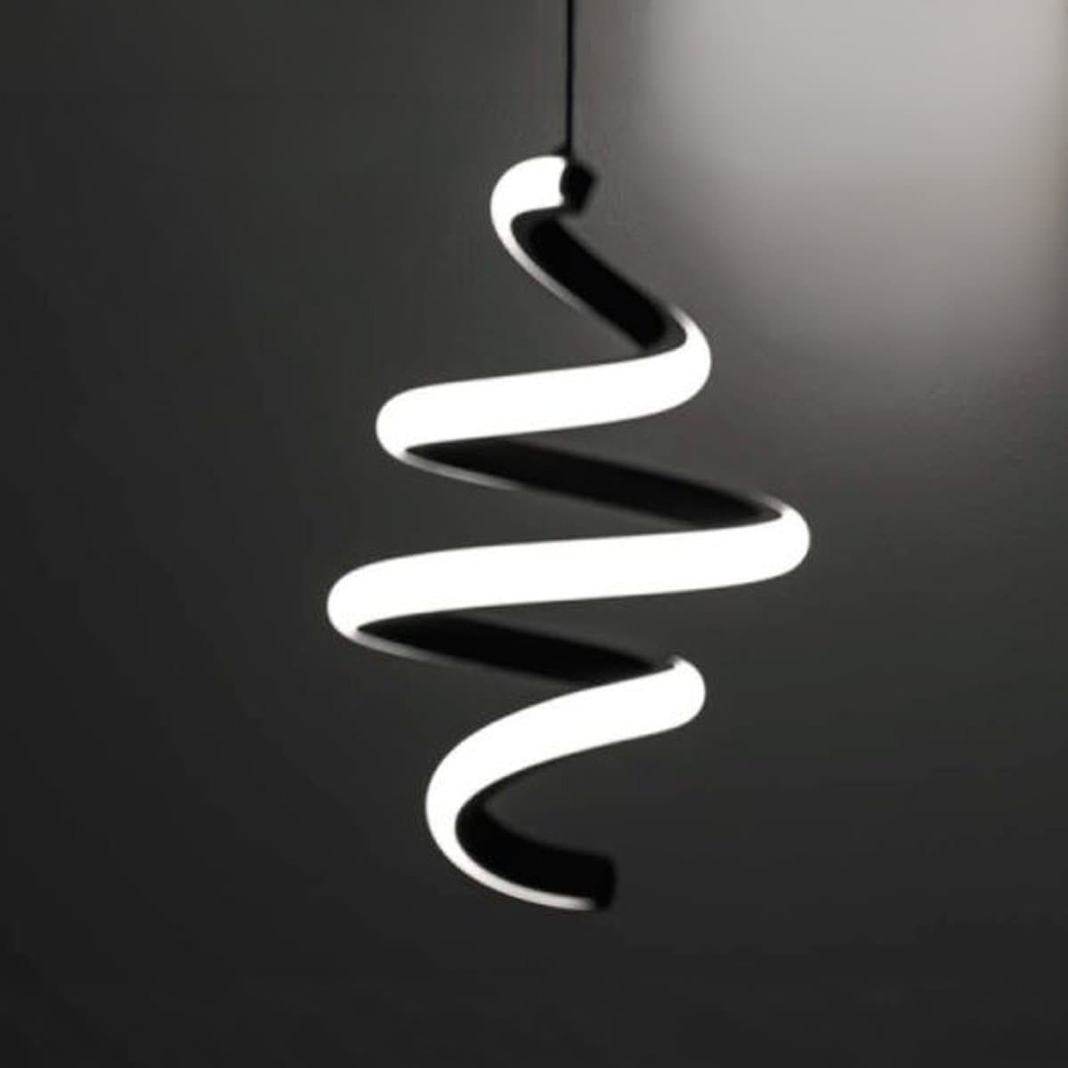 Lampadario moderno Promoingross BOUCLE S3TR 2445LM LED CCT metallo nero silicone - 3