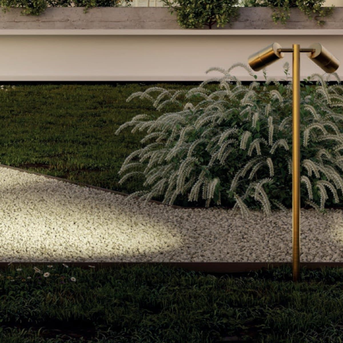 Lampada picchetto Redo Group STAKE 91173 91174 GU10 LED orientabile ottone - 5