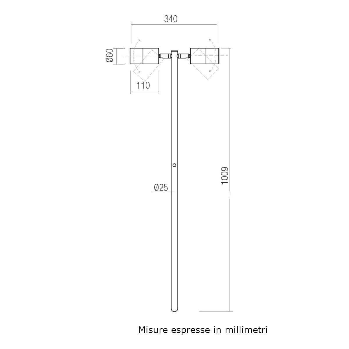 Lampada picchetto Redo Group STAKE 91173 91174 GU10 LED orientabile ottone - 7