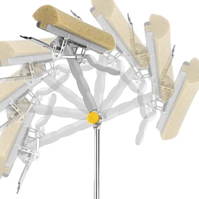 lavavetri automatico allungabile con strizzature  da cm 110/174h.  Spugna cm.25 - 2