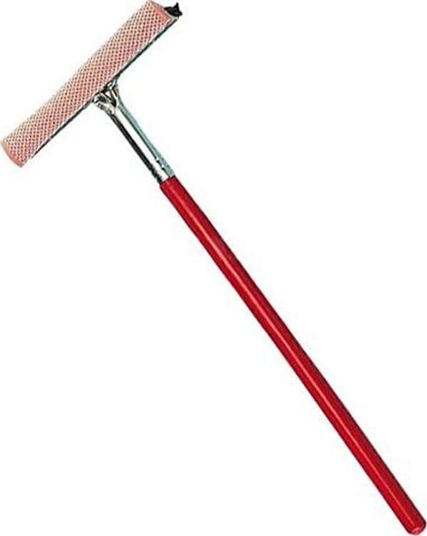 lavavetri  pulivetro spugna + gomma  manico  in legno  largo 25 cm,  lungo 45 cm - 2