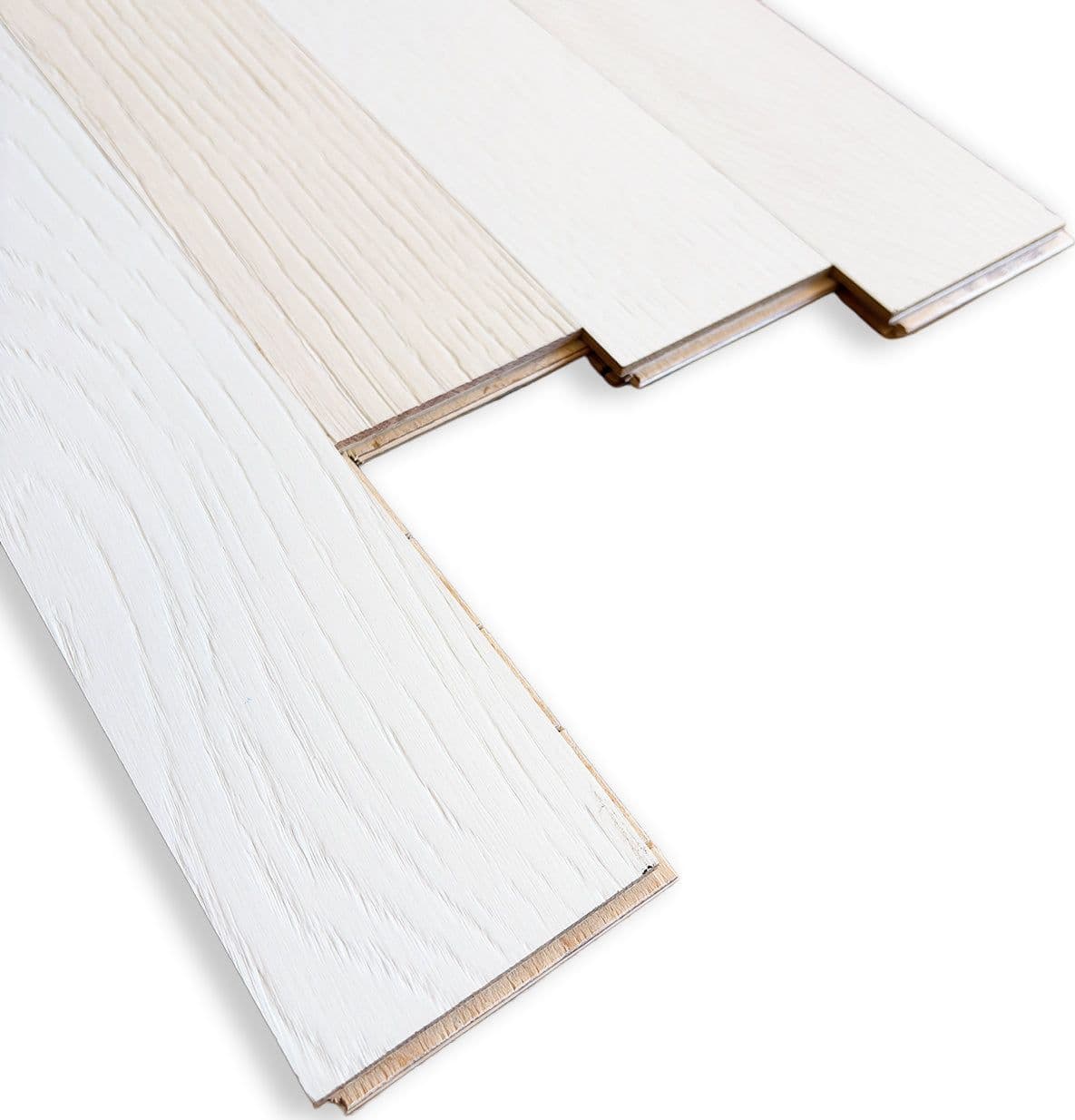 Parquet Prefinito in Rovere Sbiancato Garbelotto Spazzolato Verniciato Bianco-Grigio e Bianco-Latte 9x70x400/700 mm – Lotto 51 mq - 4