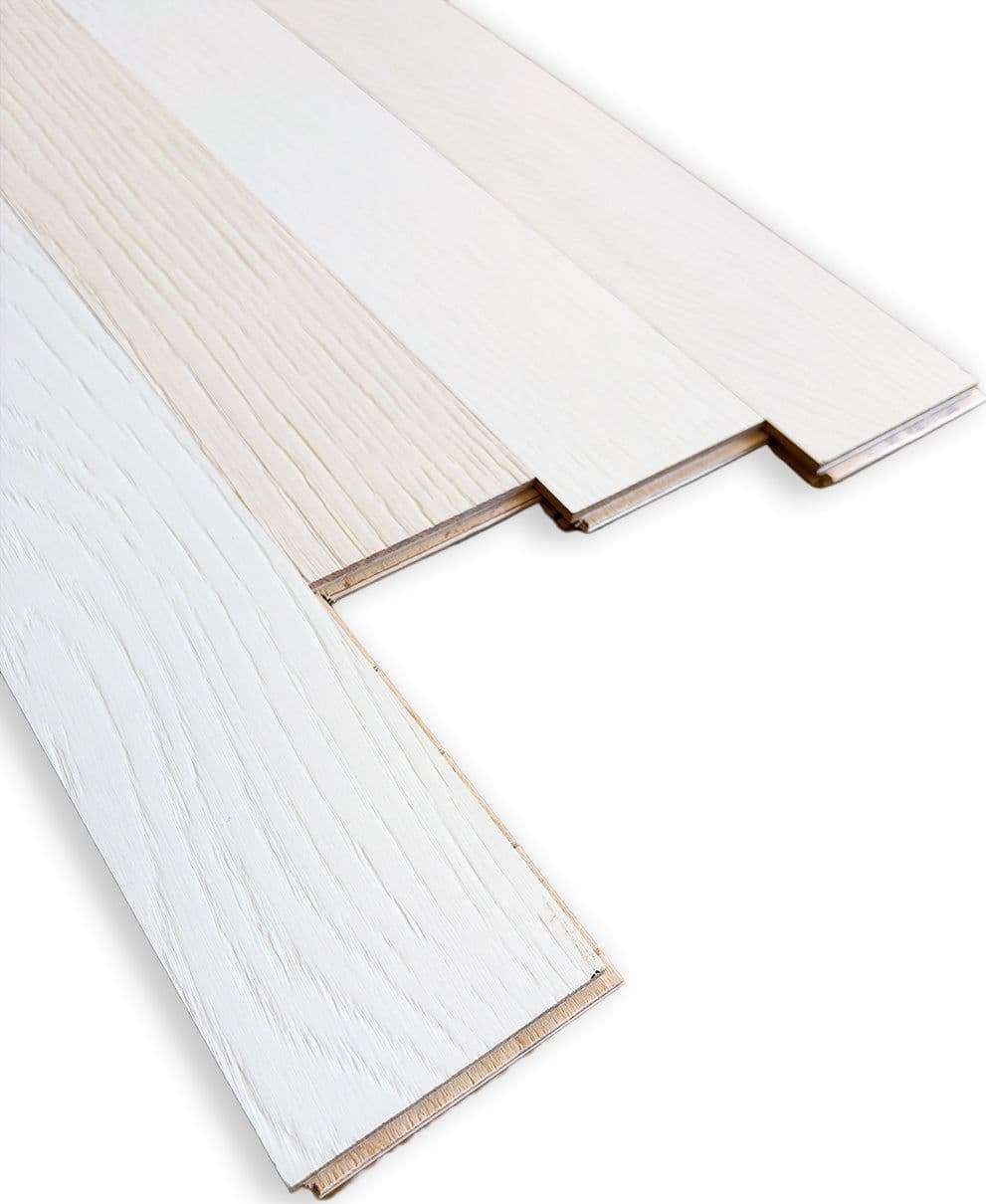 Parquet Prefinito in Rovere Sbiancato Garbelotto Spazzolato Verniciato Bianco-Grigio e Bianco-Latte 9x70x400/700 mm – Lotto 51 mq - 7