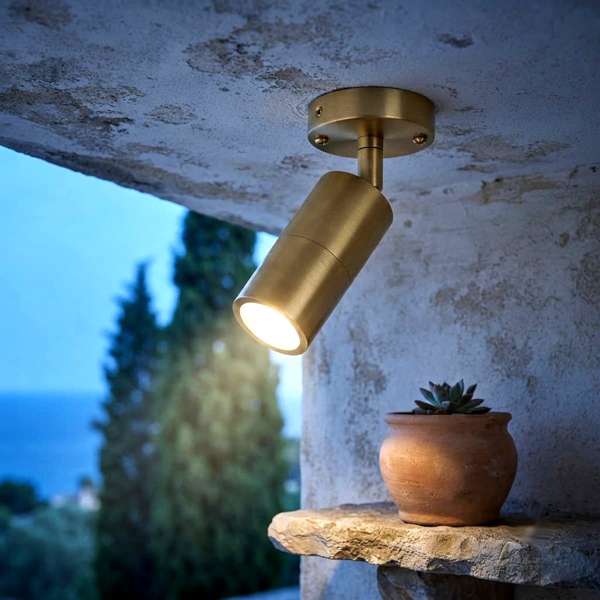 Plafoniera classica Redo Group STAKE 91177 91178 GU10 LED orientabile ottone - 2