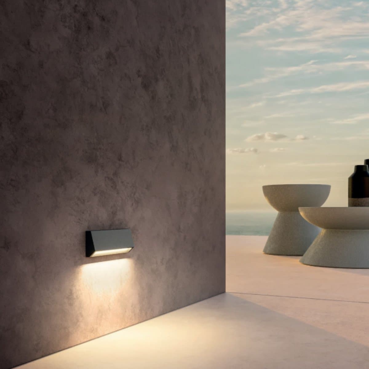 Segnapasso moderno Redo Group ANDER 90679 LED IP65 ABS policarbonato - 2