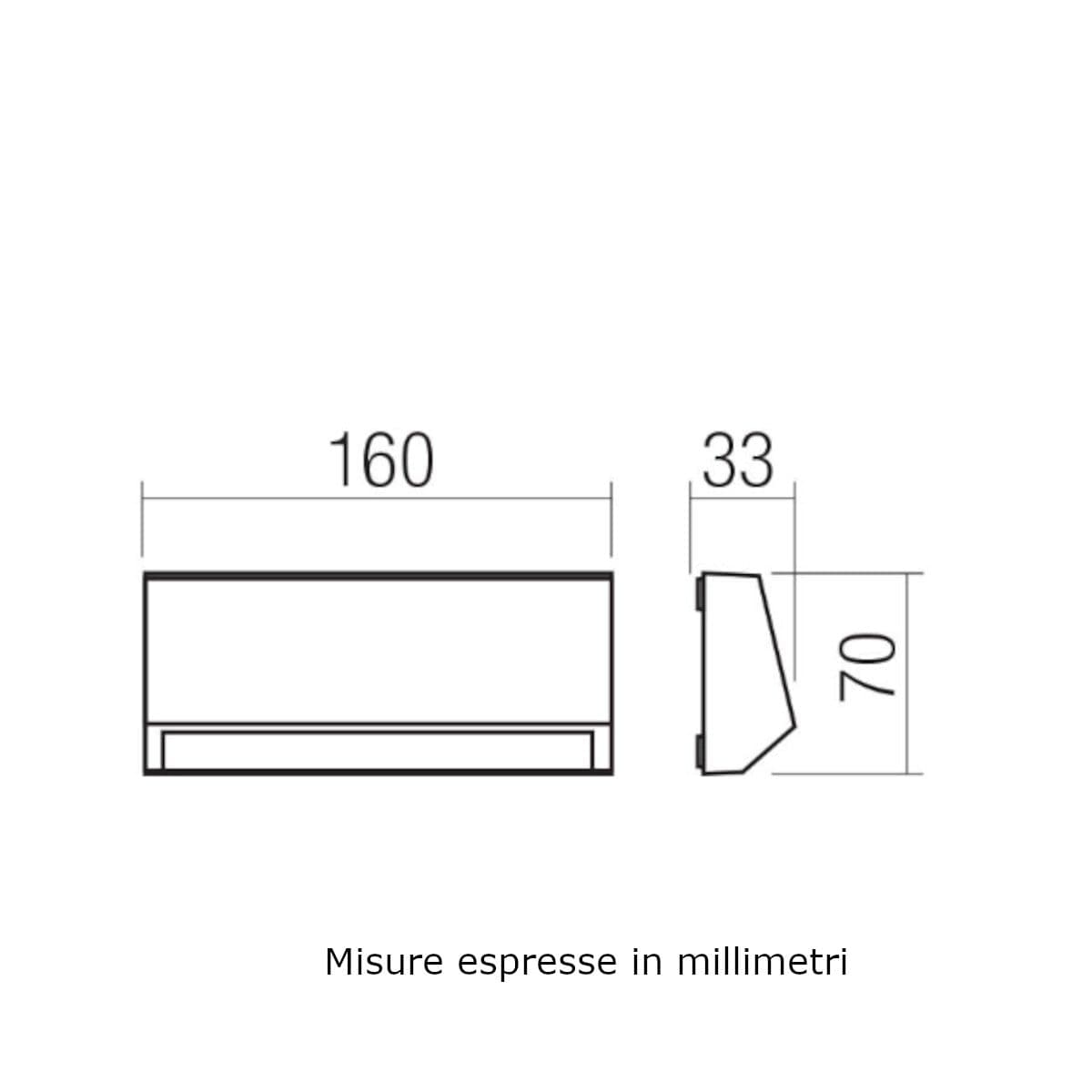 Segnapasso moderno Redo Group ANDER 90679 LED IP65 ABS policarbonato - 3