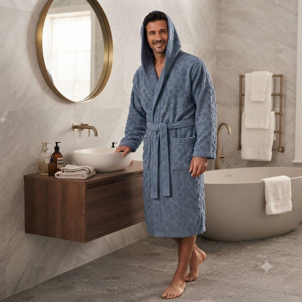 Accappatoio Papalina Jacquard Rue XXL Spugna di Cotone - 7