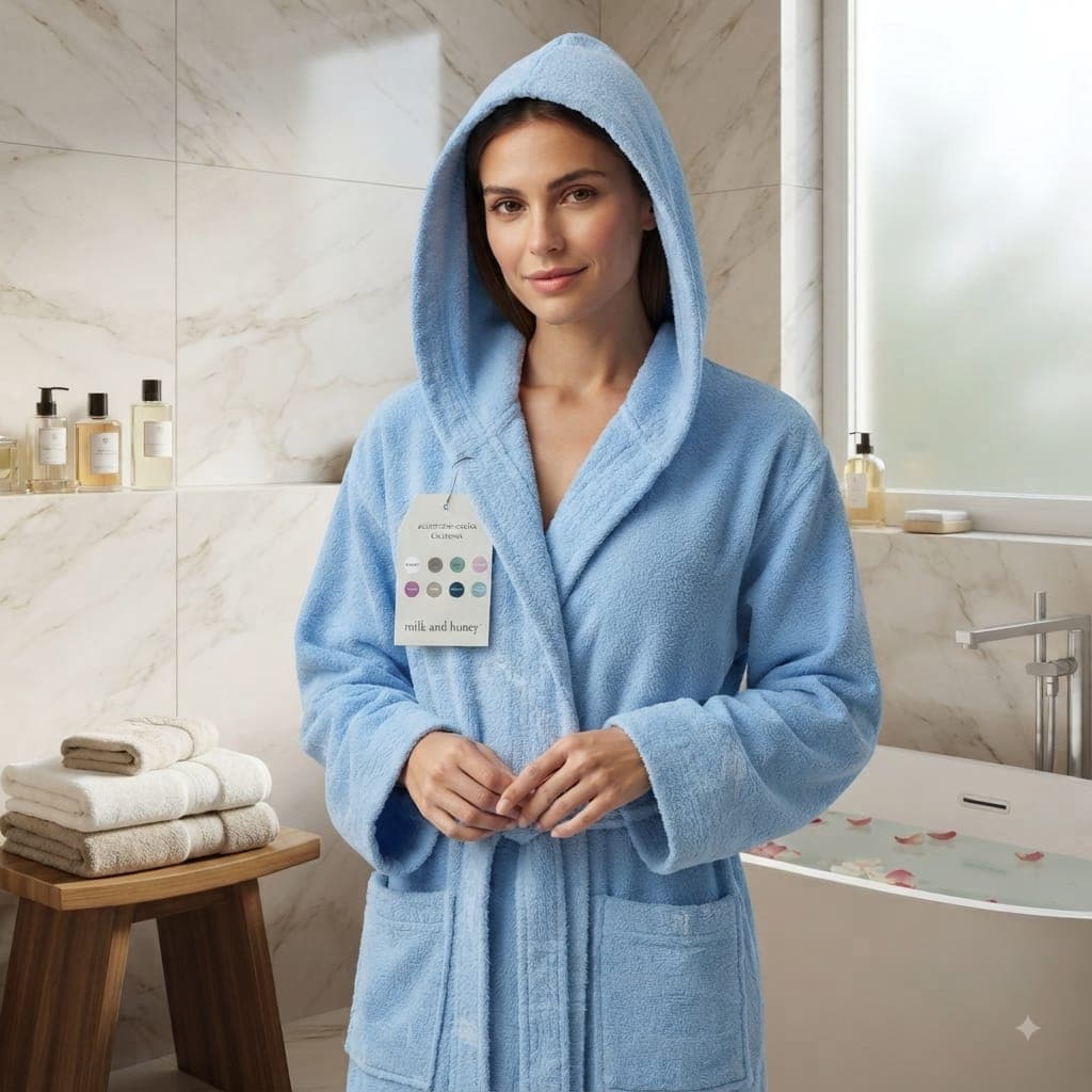 Accappatoio Milk And Honey Caledonia L Spugna di Cotone - 29