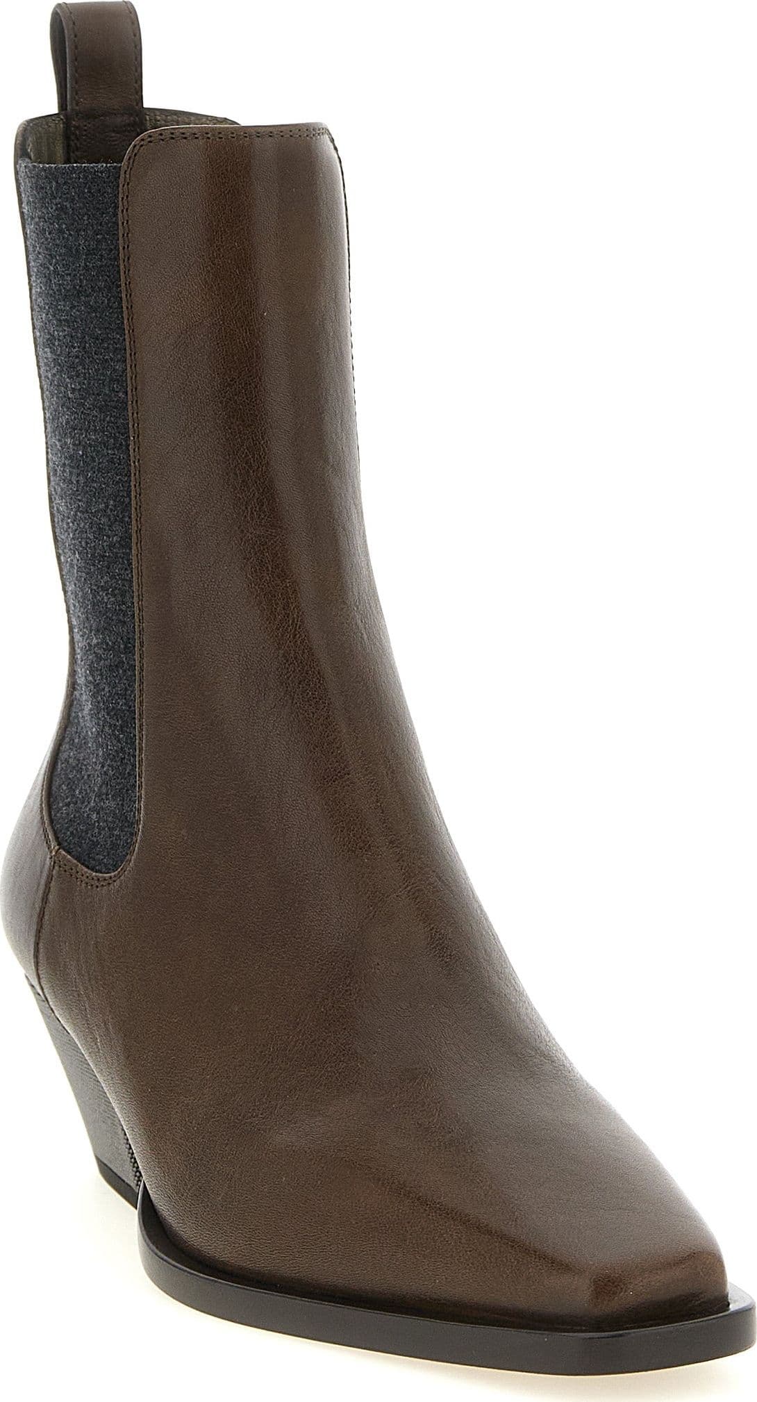 Brunello Cucinelli Brown Cowhide Chelsea Boots - 2
