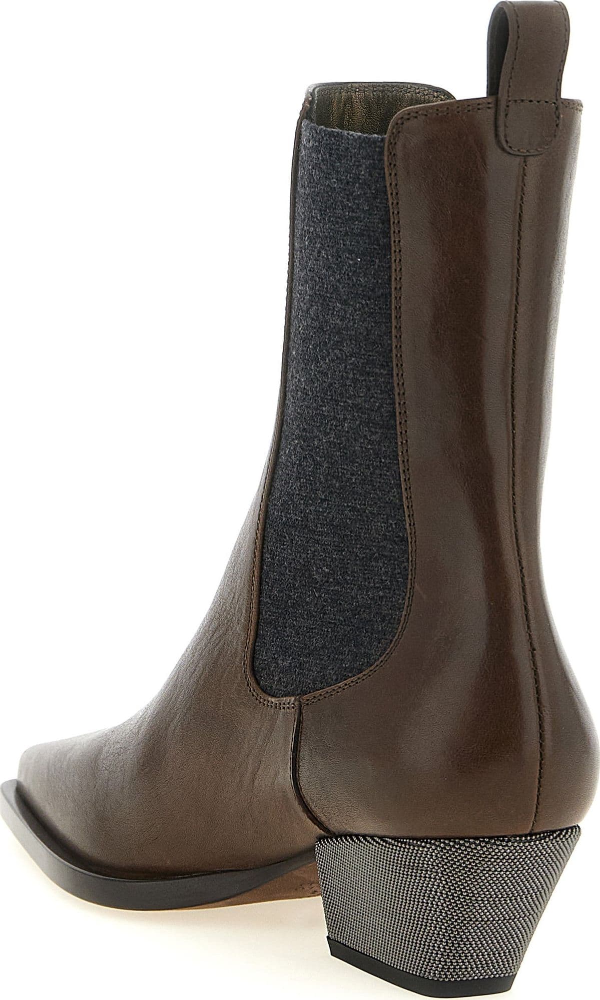 Brunello Cucinelli Brown Cowhide Chelsea Boots - 3