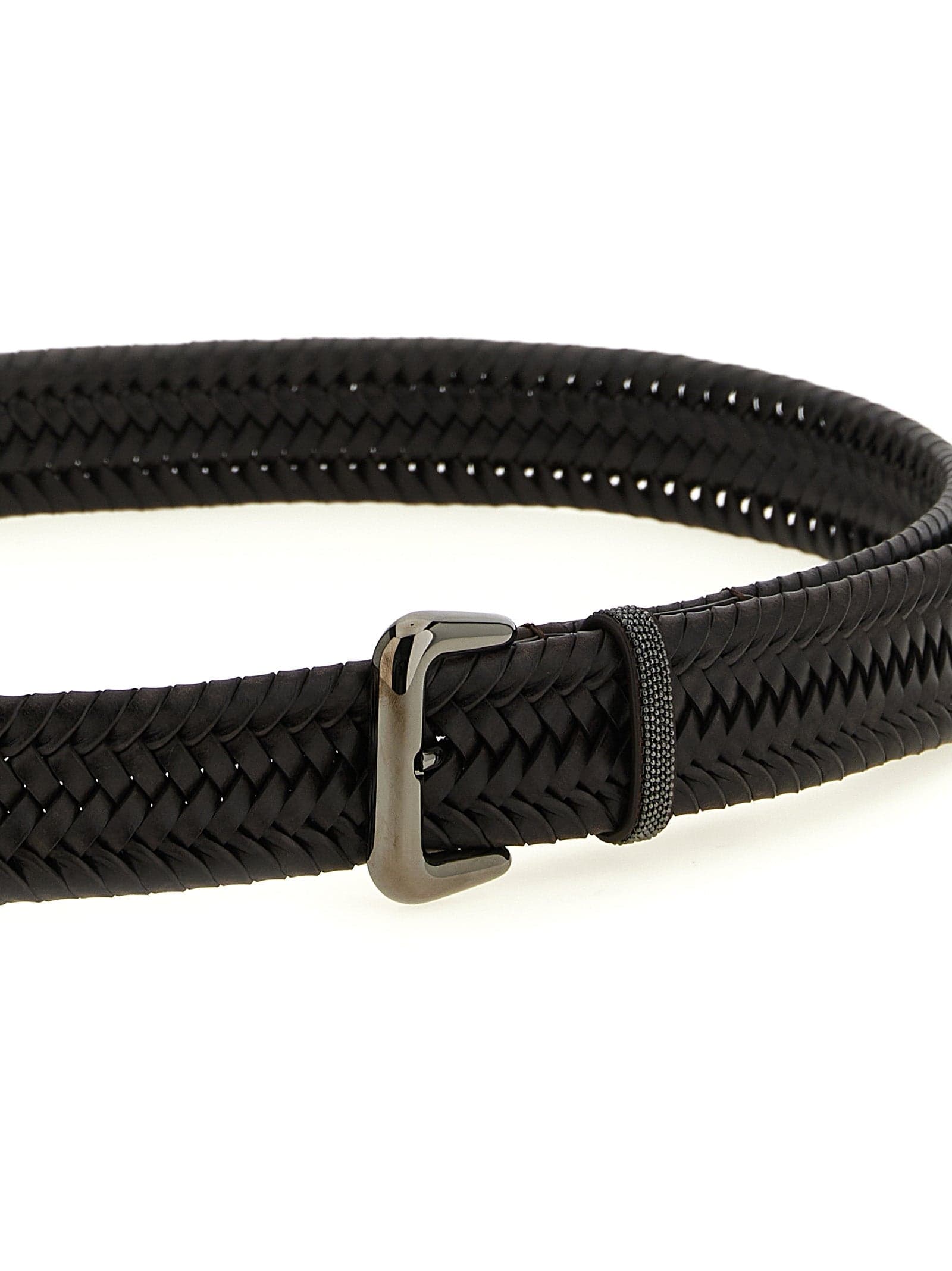 Brunello Cucinelli Brown Leather Regular Belt - 3