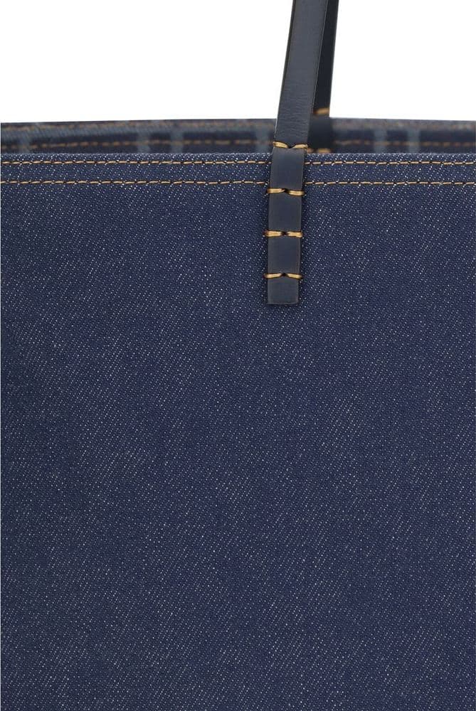 Fendi Blue Cotton Shoulder Bag - 4