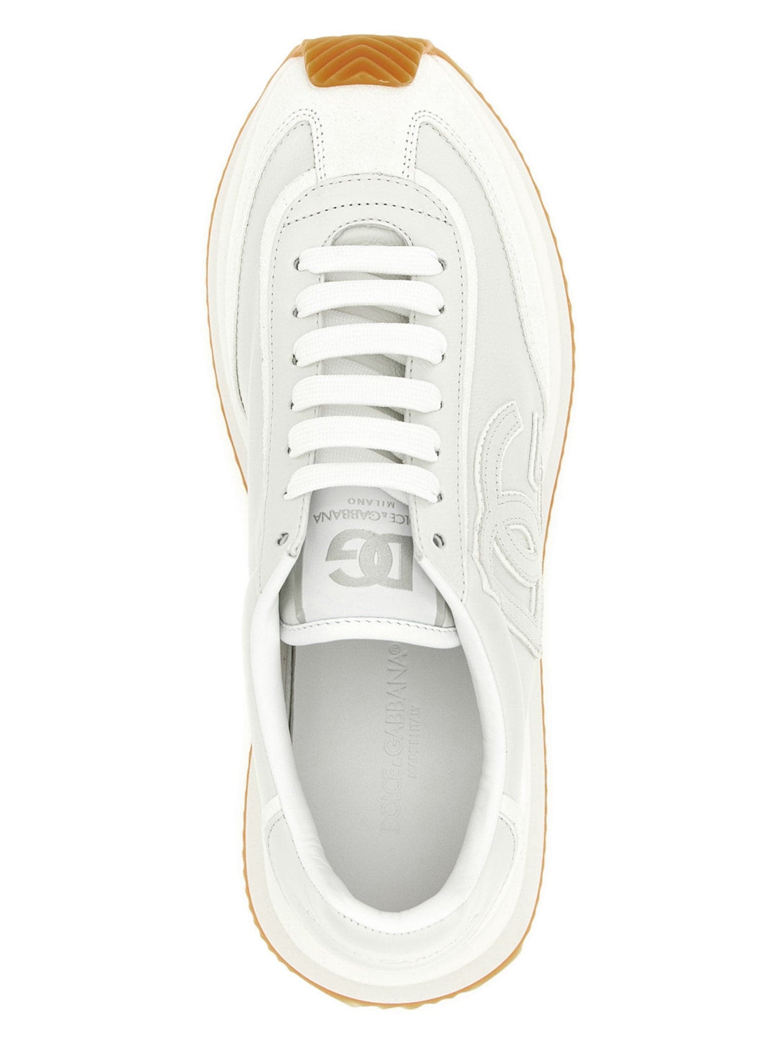 Dolce & Gabbana White Calfskin Low Top Sneakers - 4