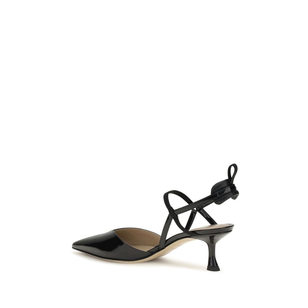 Fendi Black Calf Leather Bos Taurus High Heel Pumps - 3