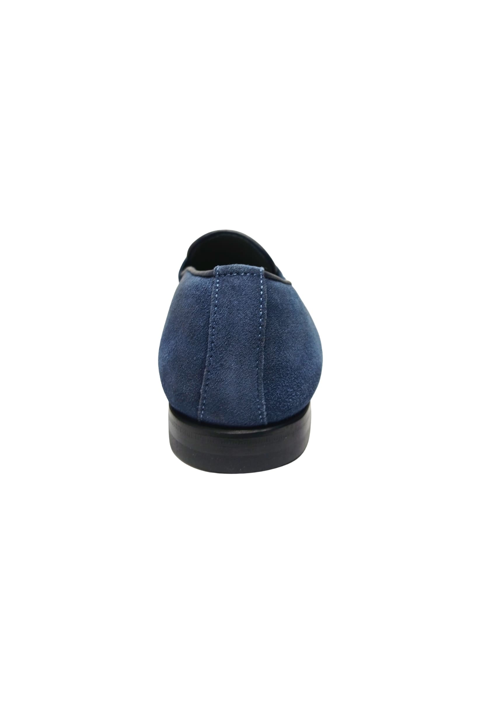 POLLINI pb10052m9ecam709 Pollini Uomo Camoscio Blu - 5