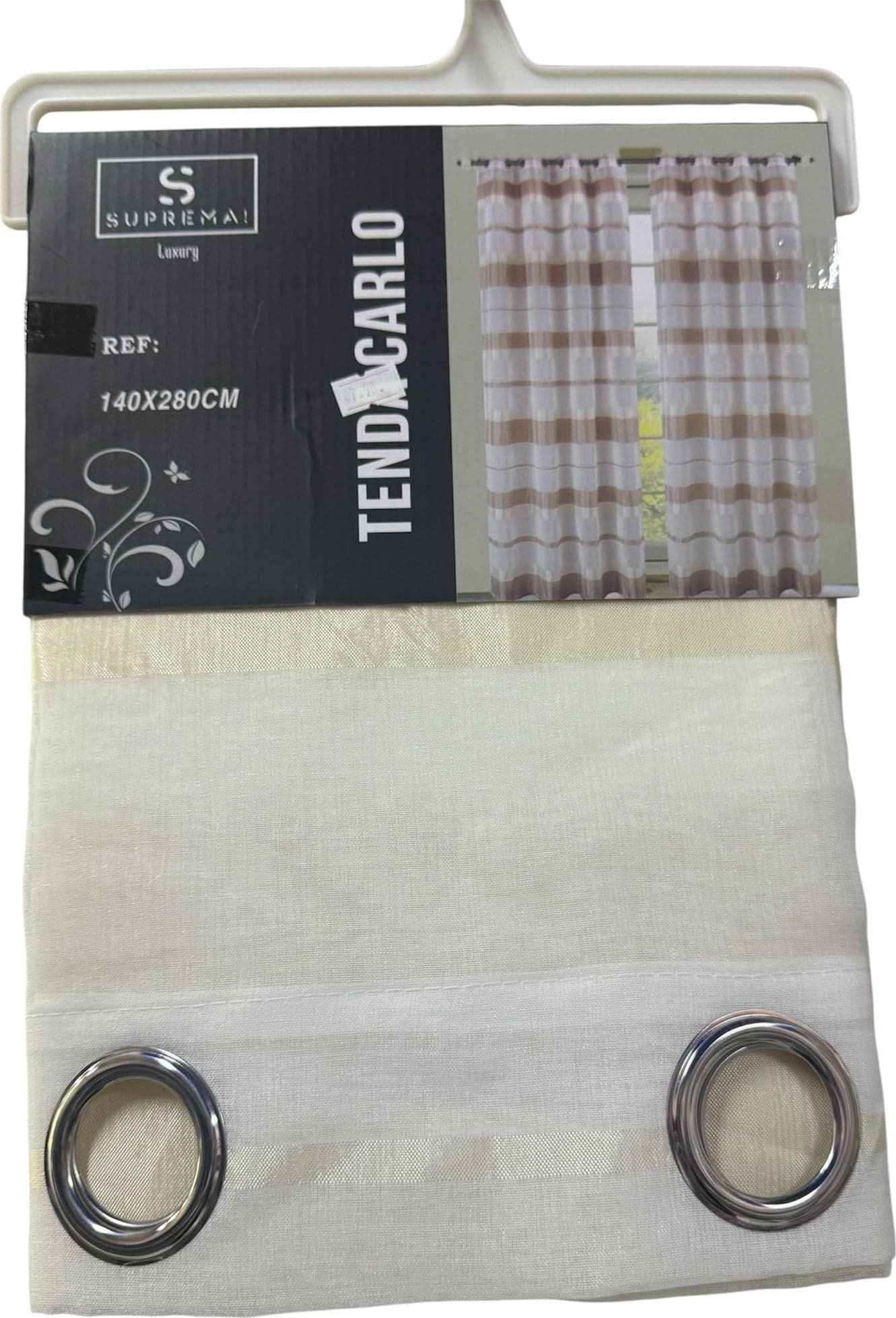 Tenda Carlo Suprema – Pannello Singolo in Cotone 140x280 cm con Anelli