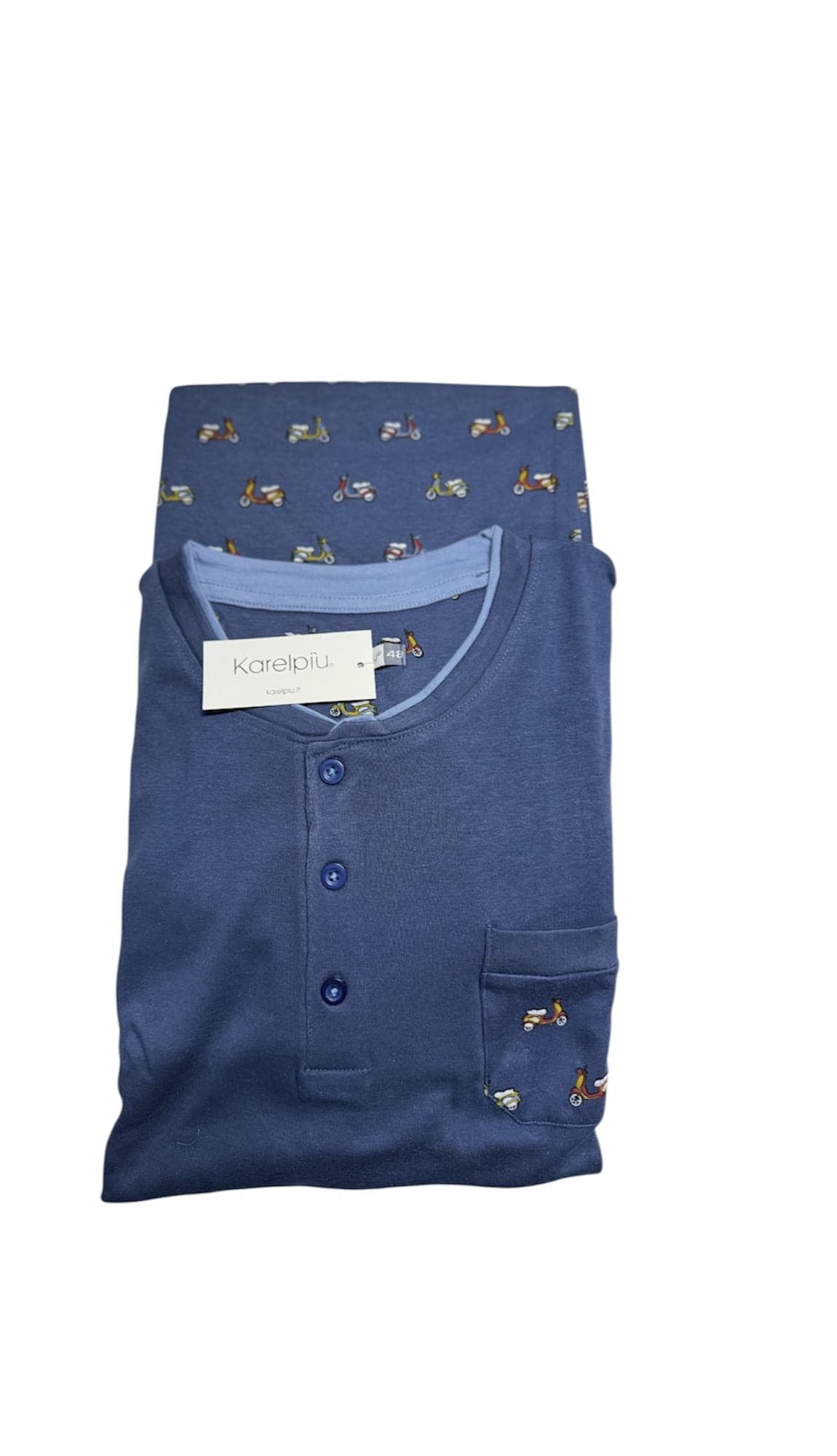Pigiama Uomo Autunno/Inverno Caldo Cotone Karelpiù KF9335PLU - 2