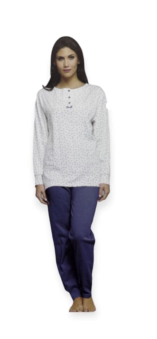 Pigiama Donna Caldo Cotone Karelpiù KF3029PLD – Modello Stelline - 1