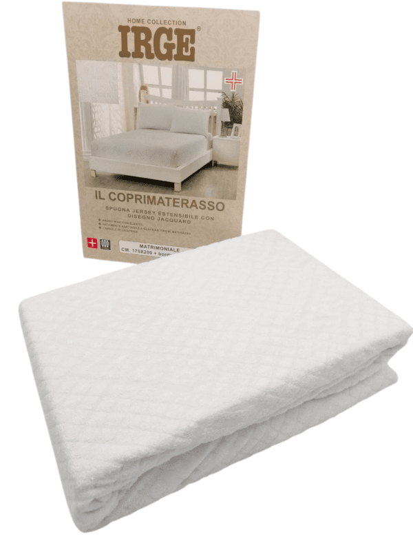 Coprimaterasso 1 Piazza e Mezza Irge in Spugna Jersey Jacquard con Angoli Maxi - 2