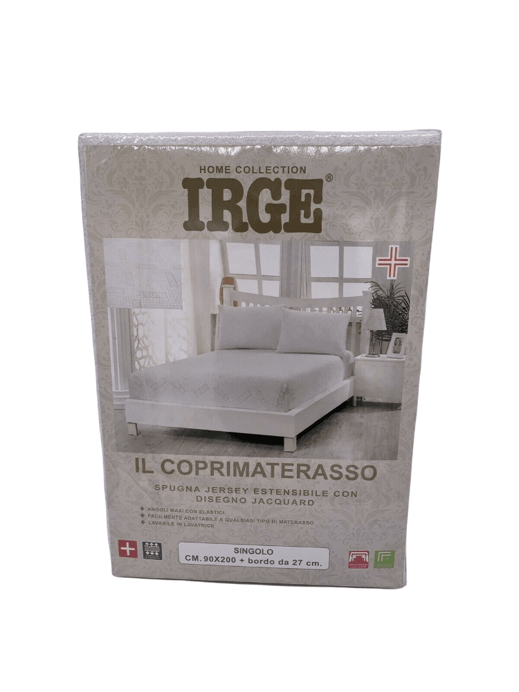 Coprimaterasso 1 Piazza e Mezza Irge in Spugna Jersey Jacquard con Angoli Maxi - 3