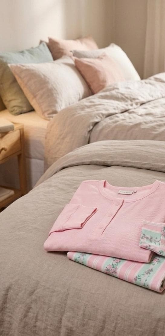 Pigiama Donna Luna Lounge Damaris in Cotone Jersey con Maglia Manica Lunga e Pantalone - 4