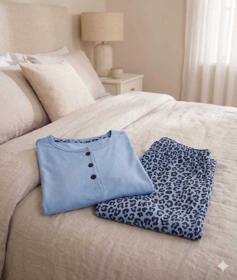 Pigiama Donna Luna Lounge Verona in Cotone Jersey con Maglia Manica Lunga e Pantalone - 2