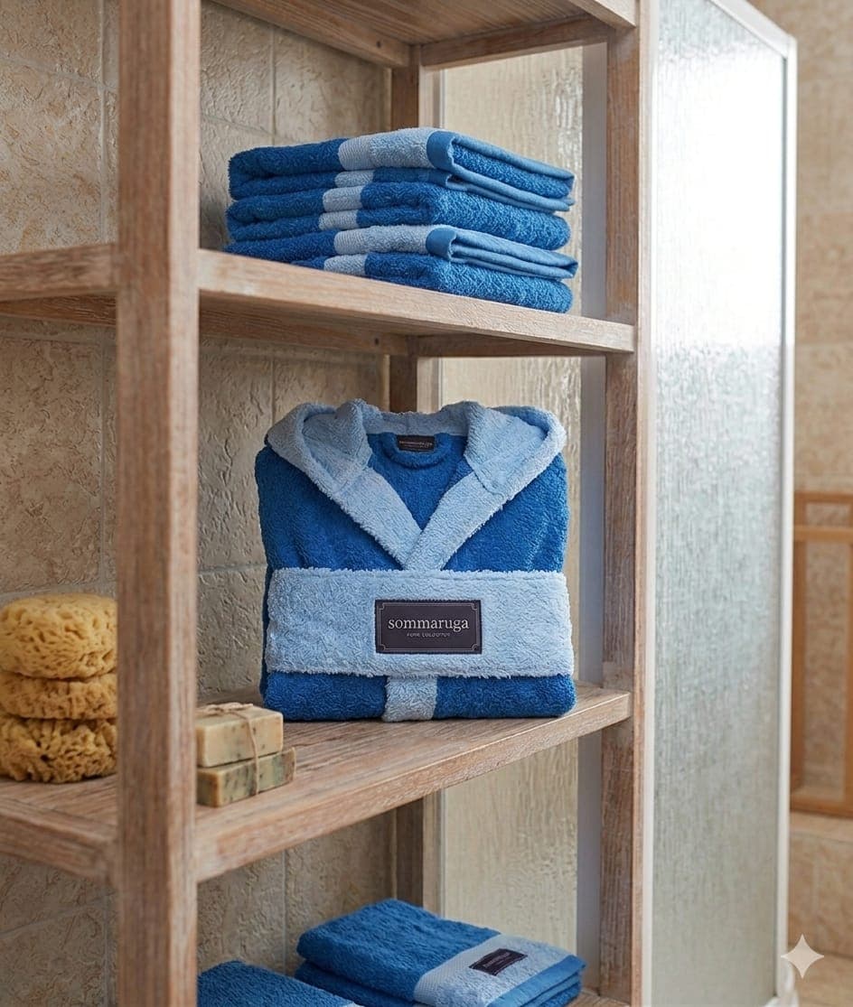 Accappatoio Bimbo/a Ragazzo/a Sommaruga in Spugna di Cotone 460 GSM Morbido e Assorbente - 9