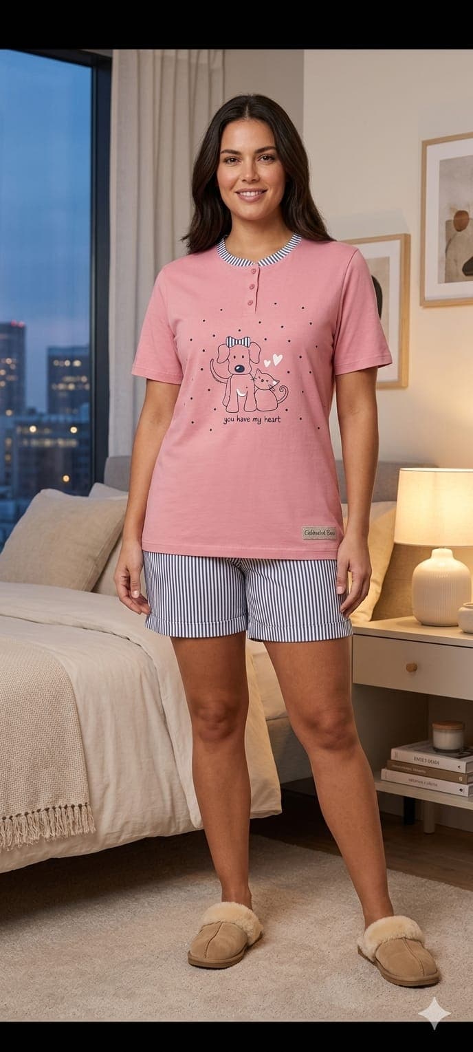 Pigiama Donna Vanuè SV4632 in Cotone 100% Taglie Calibrate - 1