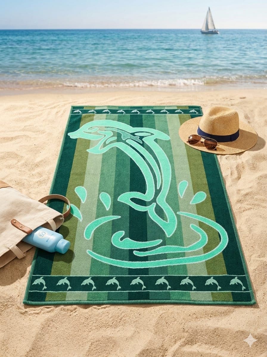 Telo Mare Delfino in Spugna di Cotone 90x165 cm - 3
