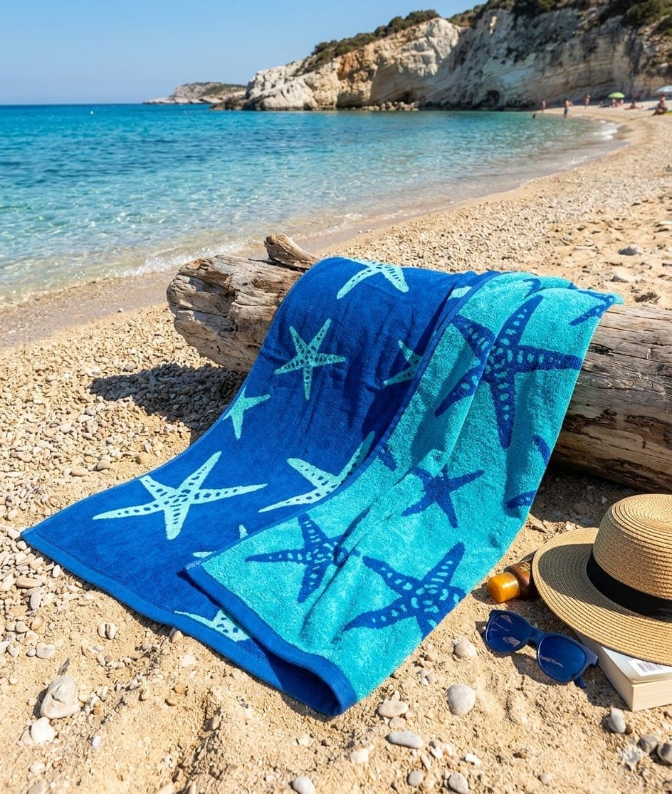 Telo Mare in Spugna Jacquard 75x150 cm Varianti Assortite - 12