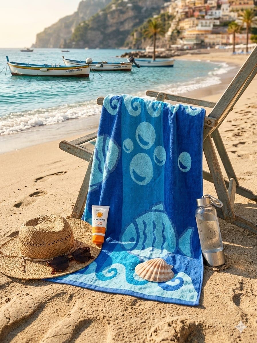 Telo Mare in Spugna Jacquard 75x150 cm Varianti Assortite - 13