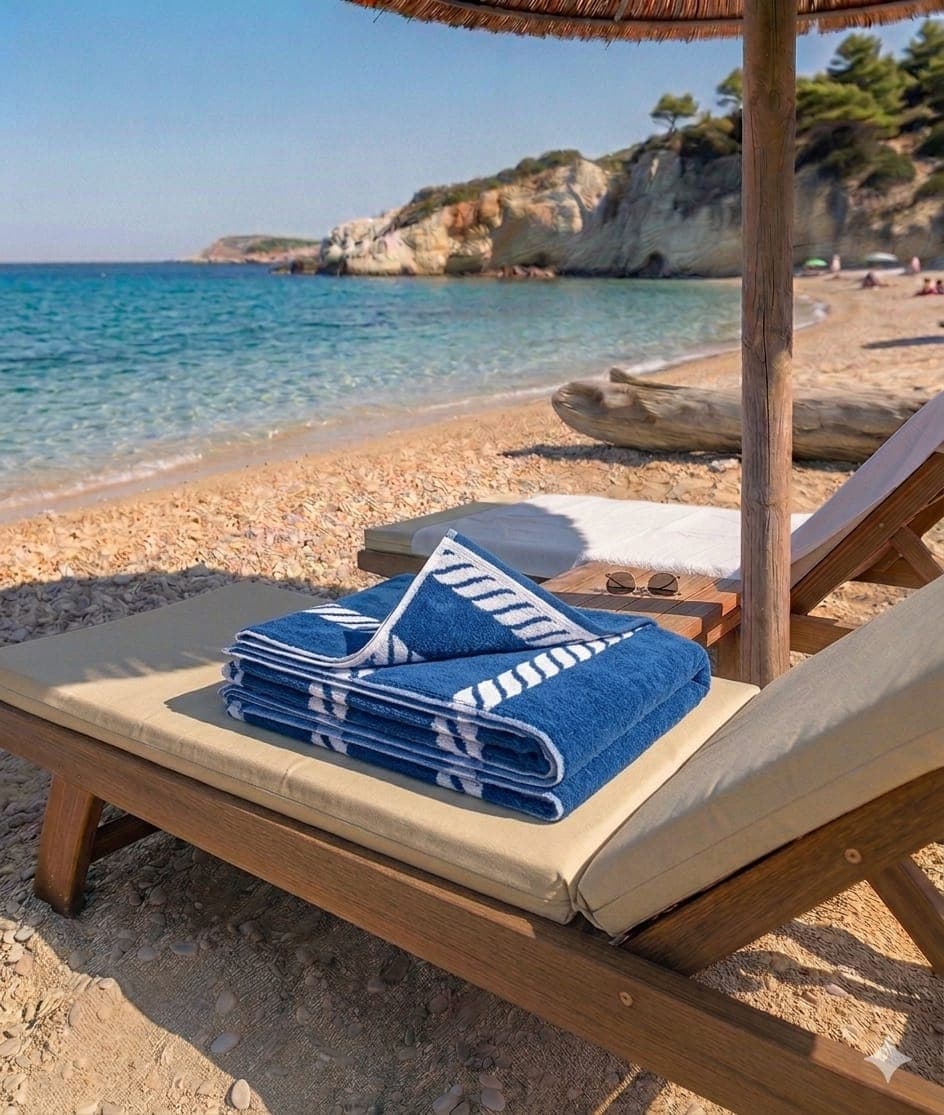Telo Mare in Spugna Jacquard 75x150 cm Varianti Assortite - 3