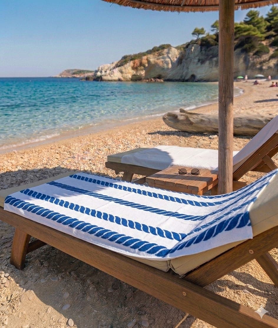 Telo Mare in Spugna Jacquard 75x150 cm Varianti Assortite - 4