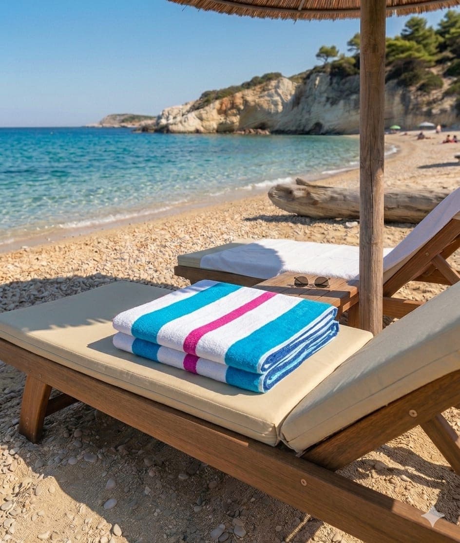 Telo Mare in Spugna Jacquard 75x150 cm Varianti Assortite - 5