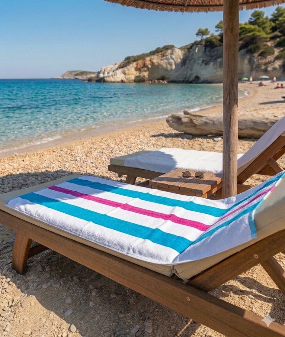 Telo Mare in Spugna Jacquard 75x150 cm Varianti Assortite - 6