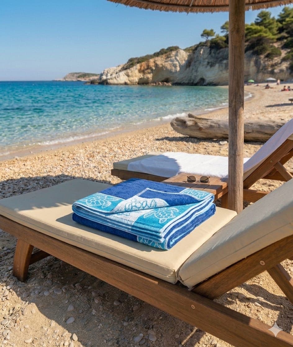 Telo Mare in Spugna Jacquard 75x150 cm Varianti Assortite - 7