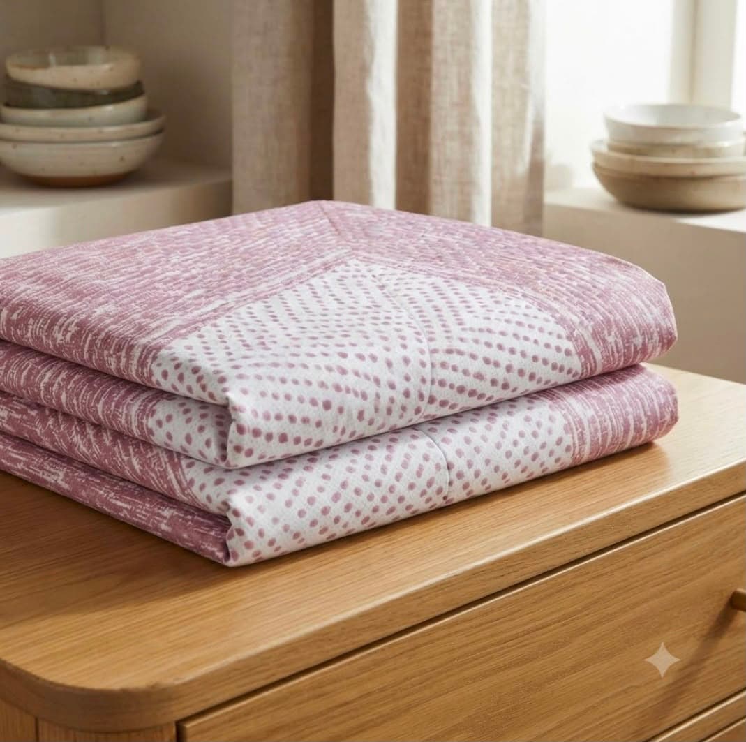 Completo Lenzuola 1 Piazza e 1/2 Pois Angel’s Collection – 100% Cotone Morbido e Naturale - 3