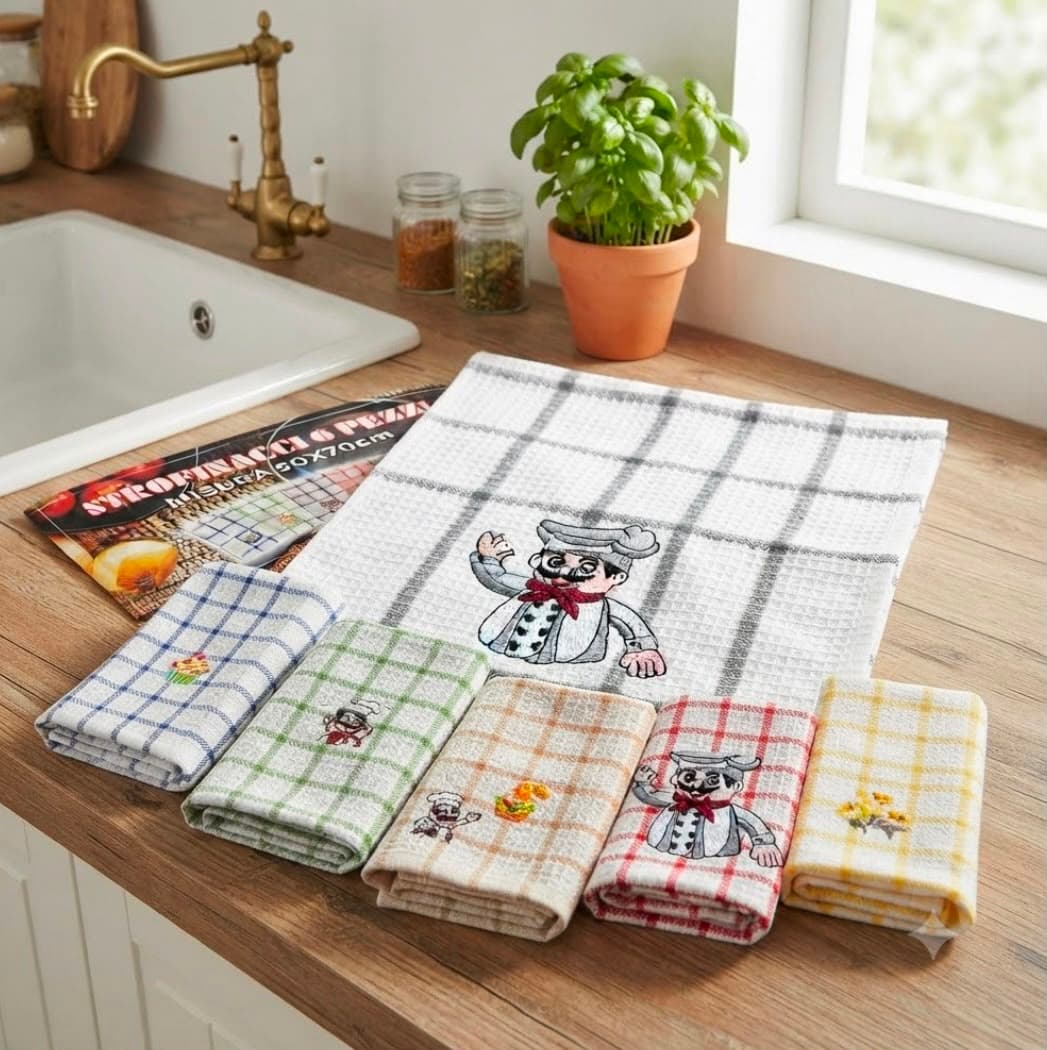 Set 6 Strofinacci in Cotone 50x70 cm - 2