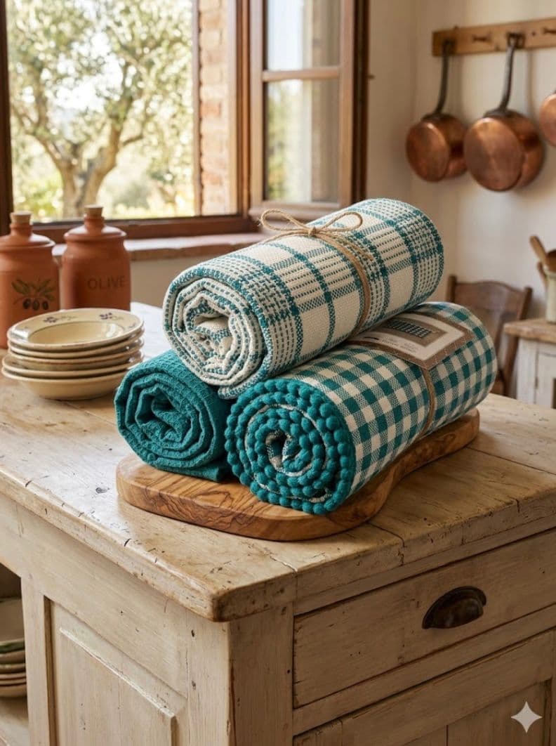 Set Strofinacci Preziosa Home Candida 3 Pezzi in Cotone 50x70 cm - 11