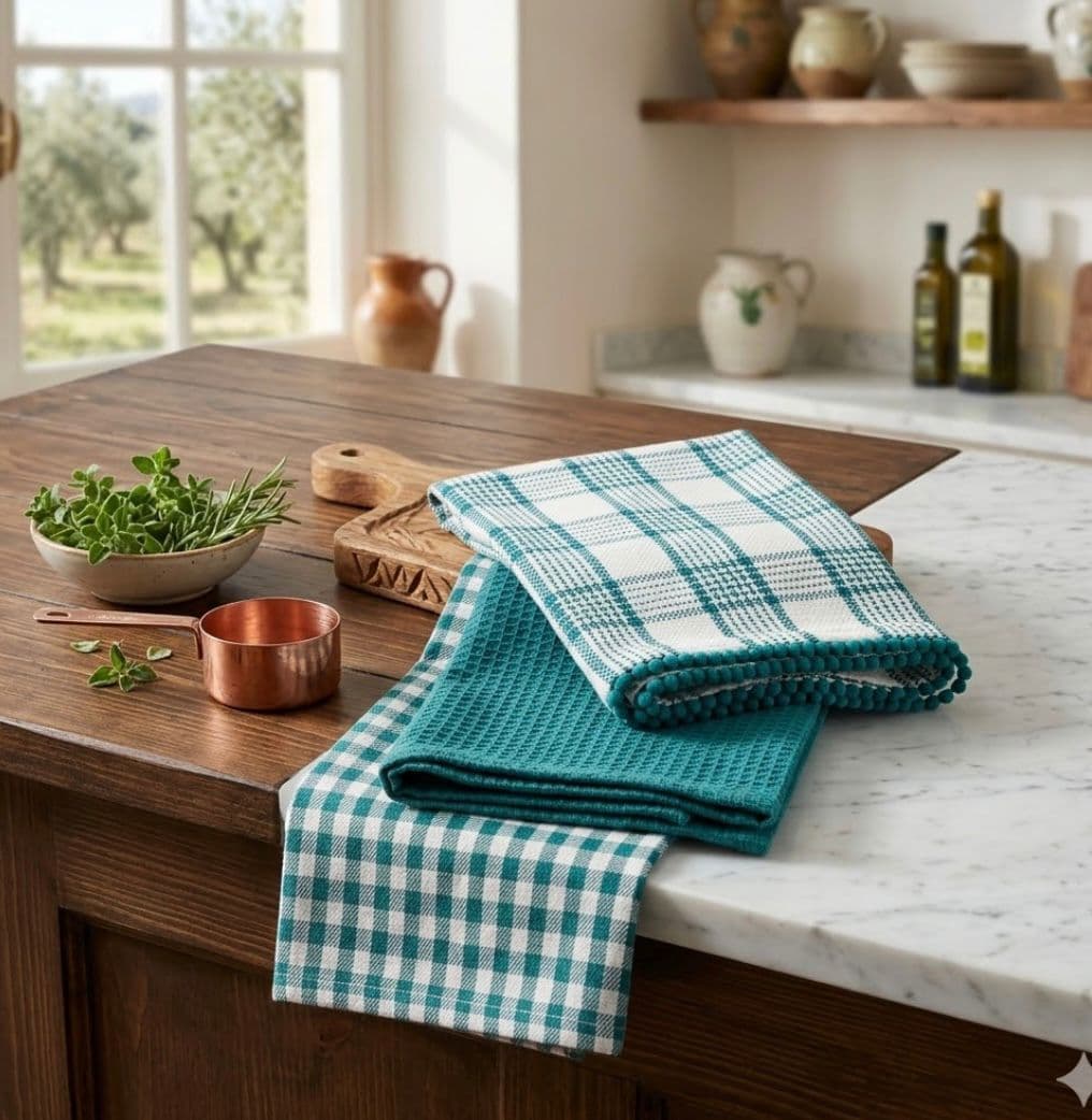 Set Strofinacci Preziosa Home Candida 3 Pezzi in Cotone 50x70 cm - 13