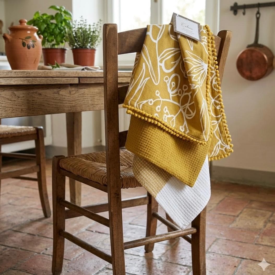 Set Strofinacci Preziosa Home Candida 3 Pezzi in Cotone 50x70 cm - 14