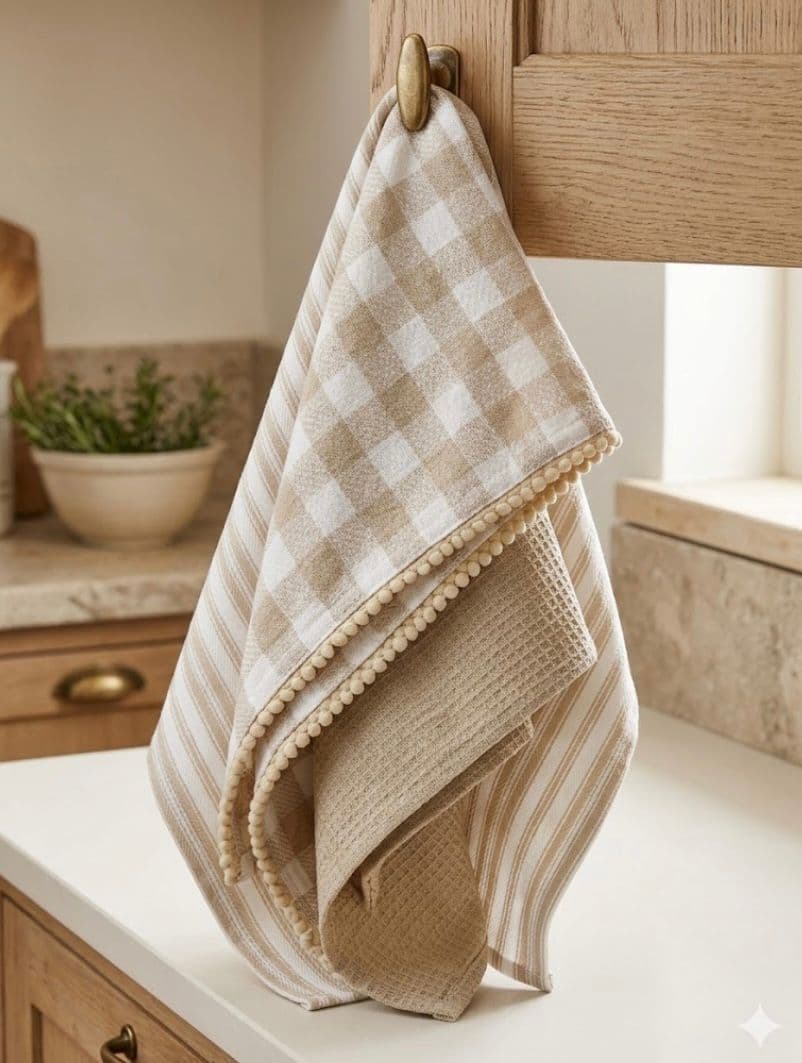 Set Strofinacci Preziosa Home Candida 3 Pezzi in Cotone 50x70 cm - 6