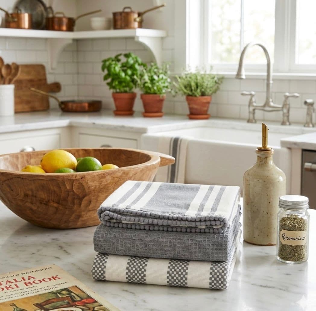 Set Strofinacci Preziosa Home Candida 3 Pezzi in Cotone 50x70 cm - 9