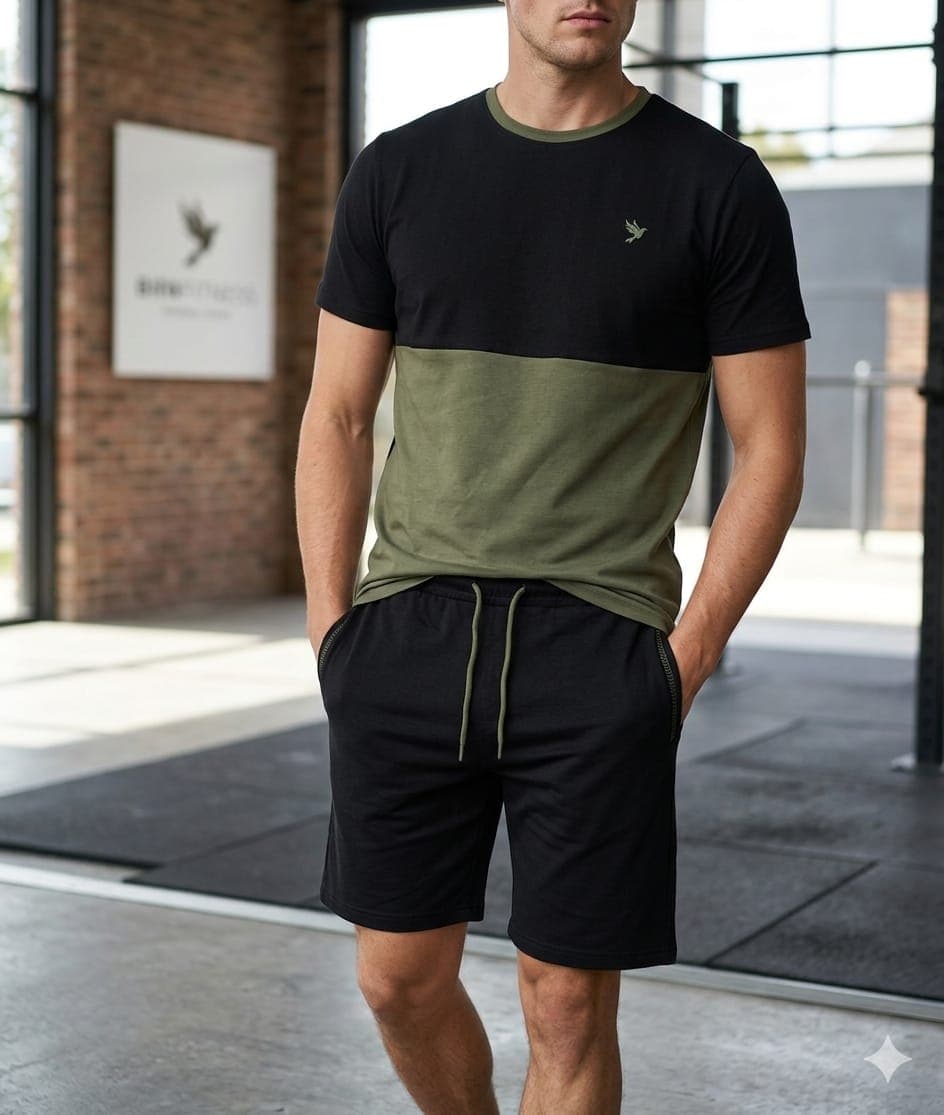 Pigiama Uomo Karel Performance Sport KB0551 T-Shirt e Pantaloncino in Cotone - 2