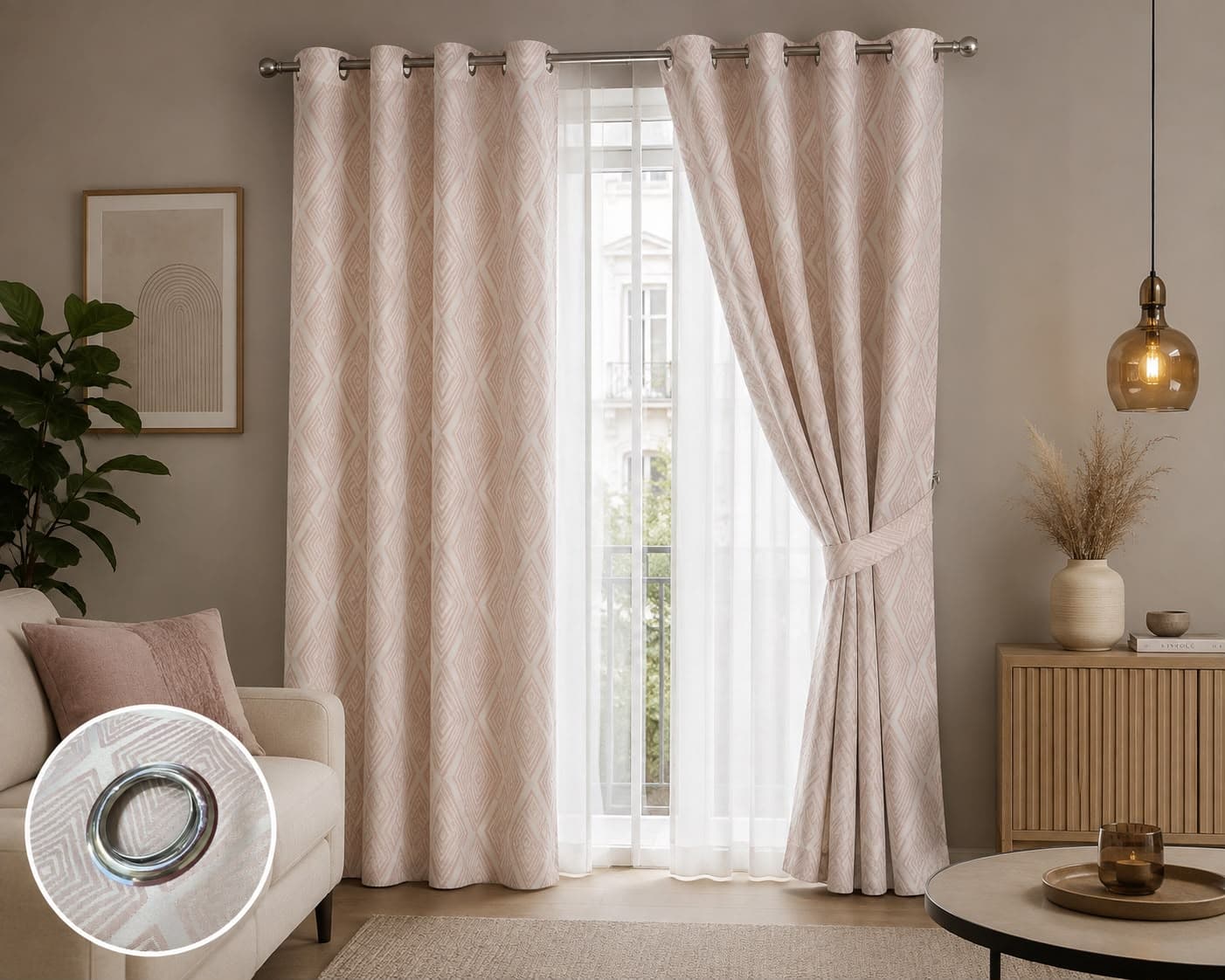 Tenda Siria 140x280 cm con 8 Anelli Adattabile – Telo Singolo - 5